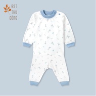 Bộ Quần Áo Sơ Sinh Thu Đông Nút Vai MIOMIO Hoạ TIết: Thỏ Sọc Mèo MâyCho Bé Trai Bé Gái (Từ 6-24 thán