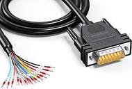 DB15 Male Connector to Bare Wire 10-Foot 24AWG, DB15 Extension Cable All 15 Wires Equipped with Cabl