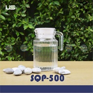 US เหยือกน้ำ 4501000 มล พร้อมฝาปิดพลาสติก SQP-500 CLS ยูเอส เหยือกแก้ว เหยือกเสริฟน้ำ เหยือกเครื่องด