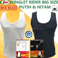 Kaos Singlet Pria Big Size / Jumbo Rider Putih 3Xl-4Xl-5Xl Ready Kak