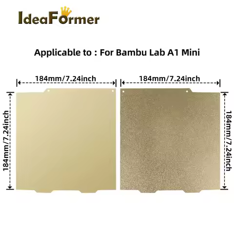 Bambu Lab A1 Mini Build Plate Double Sided Smooth H1H PEO PET PEI Bed Spring Steel Pei Textured Shee