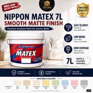 7L Nippon Paint Super Matex 9102 White Dan Colour option CAT SIMEN CAT KAPUR