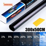 PEONYTWO 1Roll 50x3m Window Tint Film,  UV Protection Sun Shade Car Foils, Durable VLT 1%-50% Scratc