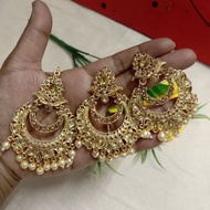 Earring Set/ Ready Stock earrings/ Bollywood Earring With Forehead Chain/Indian Erring/Lehenga Earri