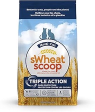 sWheat Scoop Triple Action Natural Wheat Cat Litter Odor Guard Technology, 3X Stronger Clumping, Sup