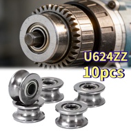 10pcs U624ZZ 4x13x7mm U Groove Pulley Ball Bearing Pulley And Linear Motion