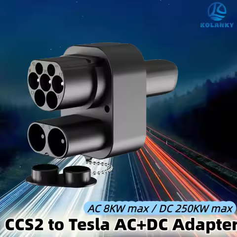 CCS2 to Tesla AC+DC Adapter for Tesla car CCS2 Combo NACS Adapter Support CCS2 and Type2 Charger 250