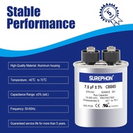 7.5 Mfd Capacitor 370V/440V Oval Run Start Capacitor for AC Motor Run or Fan Start and Cool or Heat 