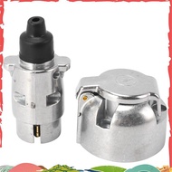 Trailer Accessories- 7 Pin Trailer Plug 12V Rv Sockets Towbar Towing 7Pin Metal Trailer Connectors