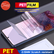 Caravan Crew PET Soft Film for Samsung S8 S9 S10 Plus S20 Ultra Note8 Note9 Note10 Note20 S21 ฟิล์มกันรอย แบบนิ่ม เต็มจอ ด้านหน้า และด้านหลัง ซัมซุง ฟิล์มใส ฟิล์มหน้าจอ