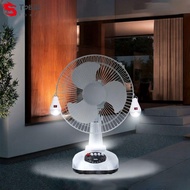 TOBIE Solar Fan, Energy Saving LED Light Solar Powered Fan, With Light Portable Lighting Function So