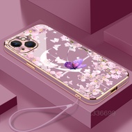 Casing iphone 13 iphone 13 mini iphone 13 pro iphone 13 pro max Phone Case sakura Silicone pretty Ph