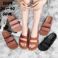 Flat Sandals☬۩Brazilian KT double strap velco womens korean fashion sandals