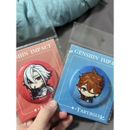 [available] genuine TARTAGLIA ARLECCHINO chibi badge genshin impact official mihoyo