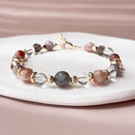 星域守護 | 星輝骨幹 橙月光石 波斯灣瑪瑙 茶晶 - 勇氣 守護 手