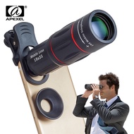 ♞APEXEL Universal 18x25 Monocular Zoom HD Optical Cell Phone Lens Observing Survey 18X Telephoto Le
