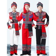 New Minority Ethnic Costume Male Ethnic Miao Ethnic Yao Ethnic Suit March Three Ethnic Costume Male 