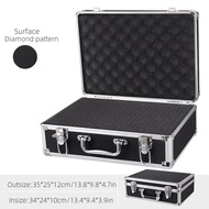 【Best value for money】 Foam Box Aluminum Tool Box with Sponge Portable Toolbox Rigid Case Hardware S