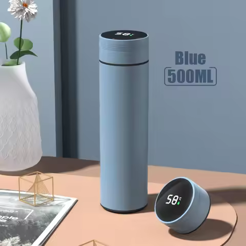 500Ml Thermos Bottle Smart Cup Digital with Temperature Display 304 Stainless Steel Thermos Bottle L
