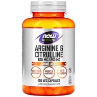 美國Now Foods 精胺酸和瓜氨酸 120粒素食膠囊