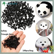 TAMAKO 100pcs/bag Safety Triangle Noses Accessories Plastic Black 4.5X5.5MM