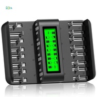 MYC6New 16-Bay LCD Universal Battery Charger Charging Station Supports AA, AAA, CD, and Ni-CD Rechar