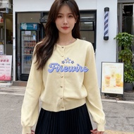 FireWire'' 10188 Long-Sleeved Cardigan Sweater Bow Buttons Korean Style