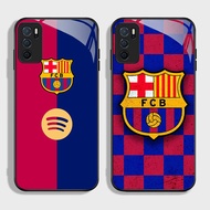 YA-12 FC Barcelona HD Softcase Glossy Glass for OPPO A16 A16S A54S A95 A74 F19 F19S Reno 6 Lite