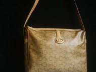 【老時光 OLD-TIME】早期二手老包義大利製CELINE馬車老花肩背包