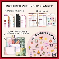 2025–2026 Digital Planner PDF | Hyperlinked Goodnotes Monthly Weekly Daily Planner, Goals & Habit Tr