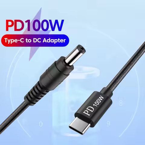 2m Type-C to DC Power Cable 100w DC5.5x2.1mm Fast Charging Wire For Laptop Router Optical Modem Came