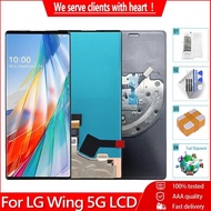 Original P-OLED For LG Wing 5G LMF100N LM-F100N LM-F100V LM-F100 LCD Display Replacement For Wing 5G
