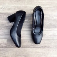 Giày cao gót 5p 7p - Giày công sở cao gót mũi vuông đế vuông hàng việt nam