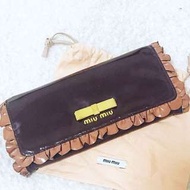 正版 Mui Mui 紫色皮銀包 / Mui Mui Purple Long Wallet