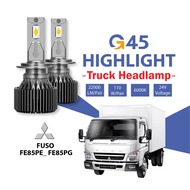 2PCS *1Year Warranty* Fuso FE85PE/FE85PG Truck&Lorry LED Headlight Highlight Headlamp 24V H1 H4 H7 H