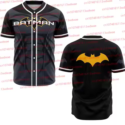 2026 Superhero T-Shirt Superman Baseball suit kit American Batman Baseball Superman Men baseball Sho