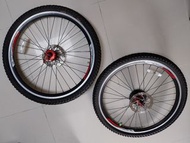 [單車零件] Trinx 26"寸鋁合金單車輪組連內外呔 Aluminum Alloy 26x1.95 Bicycle Wheelset