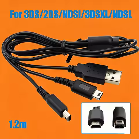 For Suitable Nintendo Ndsl 3ds 2ds 3ds Xi accessories, Usb charger, Charging data cable 1.2m