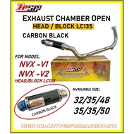 HPSP OPEN RACING EXHAUST NVX V1 V2 USE LC HEAD BLOCK 32/35/48 35/35/50 32MM 35MM EKZOS