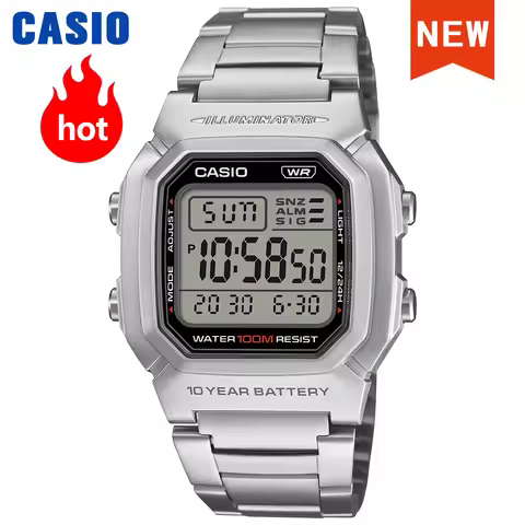 Casio watch for men Retro Small squares Business casual minimalism watch relogio W-800HD-1A