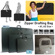 (Maxmara Art) CBE Heavy Duty Zipper Artist Drawing Drafting Bag (A1, A2) with Shoulder Strap Art Por