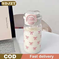 Cute Water Bottle With Straw Portable Plastic -Up Cover Water Cup For Kid Bottle Water Leak-Proof Cu