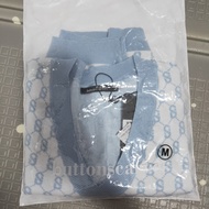 benang jarum buttonscarves signature monogram vest blueberry