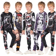 Kid's Gym MMA Boxing Jerseys MMA Compression T shirt Pants Rashguard Jiu Jusit Tight Trousers Children BJJ Sportsuit clothing