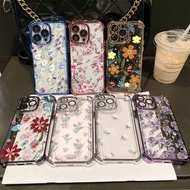 Case For Motorola MOTO Edge 50 60 FUSION 5G G60 G06 G24 violet Flowers Plating Soft Transparent Sili