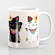 Maneki Neko - Cangkir Kopi Kucing Keberuntungan Maneki Neko - Lucky Cats Coffee Mug