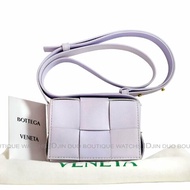 金鐸精品~C731 BOTTEGA VENETA BV寶緹嘉Mini Cassette大格編織淡紫色小羊皮側肩背包 小廢包