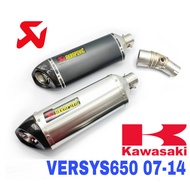 AKRAPOVIC BIG Exhaust Kawasaki Versys650 07-14 Slip on Tabung Muffler Stainless Steel Link Versys 65