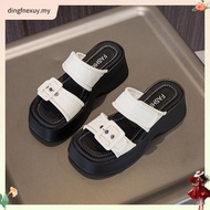 NYC Kasut Perempuan Casey Slip-On Wedges Sandal -N72413-TF02SV-1-BLACK