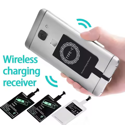 Wireless Charger Receiver Support Type C/Micro USB/8 pin Fast Wireless Charging Adapter For iPhone 7